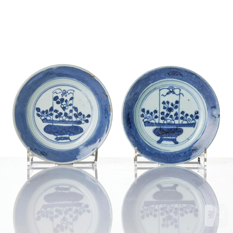A group of 10 blue and white small dishes, - 图4